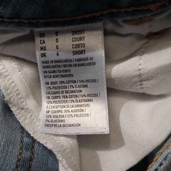 American Eagle Outfitters Super Stretch Jegging Denim Jeans Women Size 0/Short - Picture 8 of 10